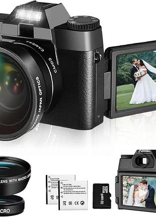 Фотокамера lierhyt cdr10 56мп / cmos / 4k 30fps / 16х зум / wi-fi / черный