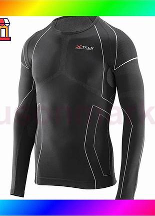 Bs термокофта (лонгслив) x best mix tech maglia race 3 munica lunga giroc nero xxl/xxxl черная bas77/n