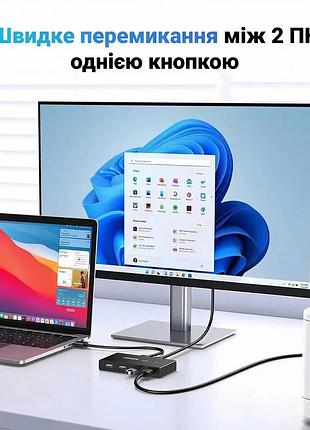 Usb-переключатель ugreen us216 usb 2.0 для 2 пк на 4 устройства micro usb черный 7