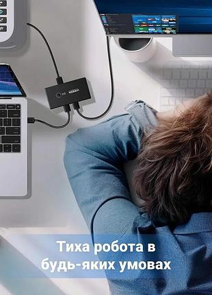 Usb-переключатель ugreen us216 usb 2.0 для 2 пк на 4 устройства micro usb черный 8