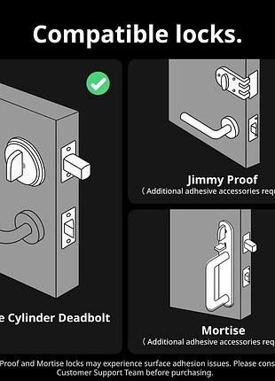 Электронный замок двери switchbot lock pro bluetooth с отпечатком пальца и клавиатурой черный ip65 w3500000e 6
