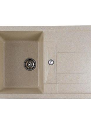 Гранитная мойка valeso 7850 troya матовая, песок