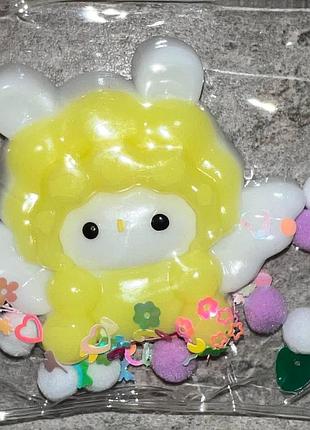 Игрушка сквиш ангелочек антистресс, 9х8 см, желтый