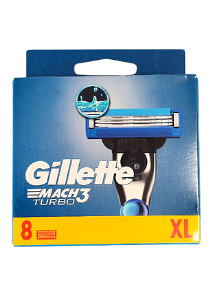 Картриджі gillette mach 3 turbo 8 шт.