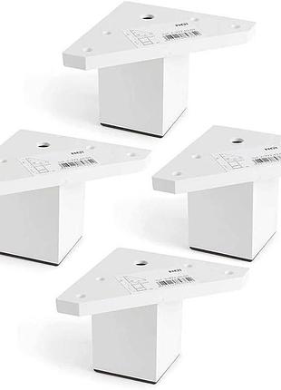 Rei | 4 белых мебельных ножки из abs-пластика | высота: 6 см