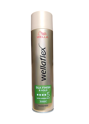 Лак для волос wellaflex шелковая укладка и фиксация 5 400 мл.