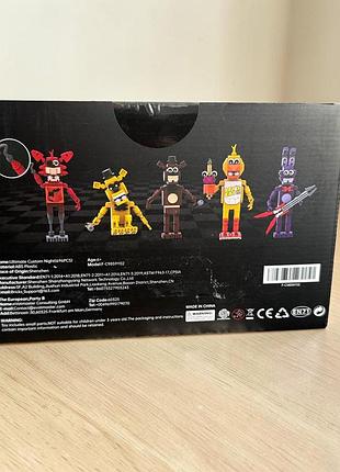 Детский конструктор fnaf custom аниматроники 5 ночей с фредди фигурки игровые, five nights at freddy's 696 деталей, набор фигурок 7