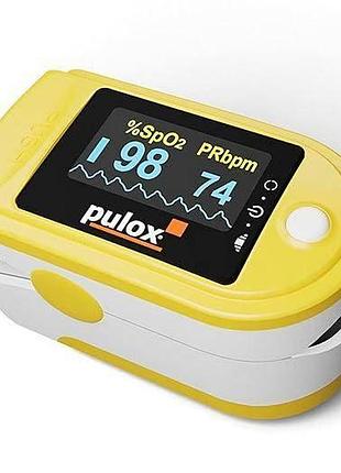 Пульсоксиметр pulox po-200 solo для пальца, измерение spo2 и пульса, oled-дисплей, компактный,