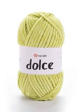 Пряжа dolce салатовый 100% микрополиэстр 120м 100г 5шт/уп 799 тм yarnart
