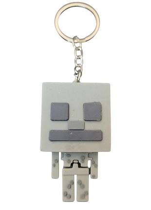 Брелок гумовий minecraft майнкрафт сірий