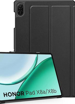 Чохол easyacc для honor pad x8a 11", захисний чохол, ультратонкий, зі штучної шкіри, з функцією підставки, чорний