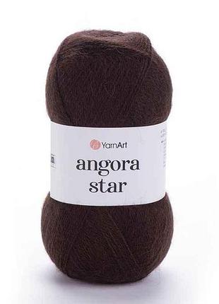 Пряжа angora star шоколадний 80% акрил 20% вовна 500м 100г 5шт/уп 116 тм yarnart