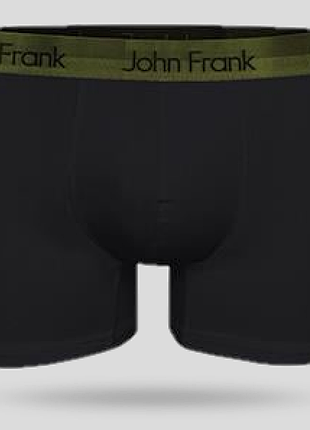 Труси чоловічі бавовна, боксери чорні турецькі john frank jfbpb08, спідня білизна для чоловіка s