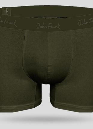 Трусы мужские модальные цвет хаки боксеры john frank jfbmod10 khaki