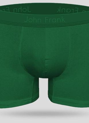 Труси чоловічі зелені однотонні боксери модальні якісні зручні john frank jfbmodna01 green туреччина m