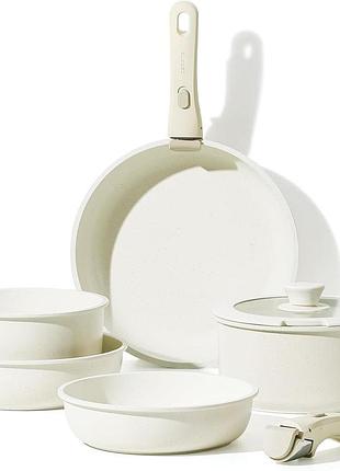 Набір каструль і сковорідок carote non stick на 8 предметів, набір каструль для індукційної плити