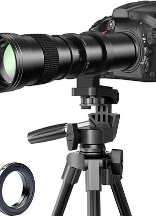 Телеобъектив benoison - 420-800 мм f/8.3 с ручным зумом для камер sony с байонетом e