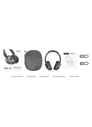 Навушники з мікрофоном earfun wave pro black 6