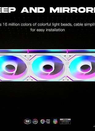 Вентилятор icoler v2 з модулем infinity mirror, ланцюжком aura asus rgb 4