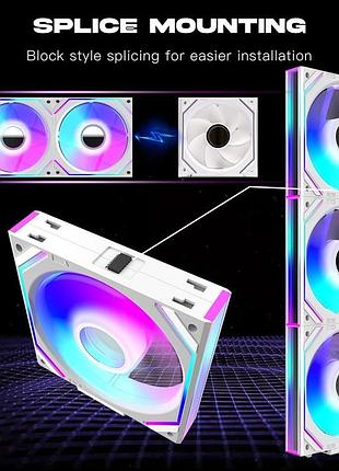 Вентилятор icoler v2 з модулем infinity mirror, ланцюжком aura asus rgb 6