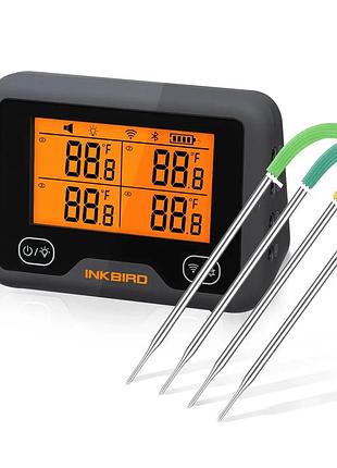 Bbq термометр inkbird ibbq-4bw цифровий із bluetooth та wi-fi на 4 кольорові щупи (inkb129)