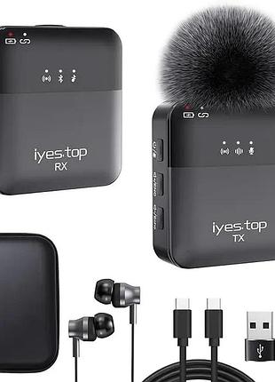 Беспроводной петличный микрофон iyes.top wireless lavalier microphone ye0-002 2,4 ггц bluetooth микрофон