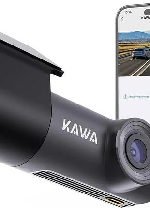 Kawa d5 мінівідеореєстратор для автомобілів 2k, 1296p qhd, вбудований wi-fi, циклічний запис