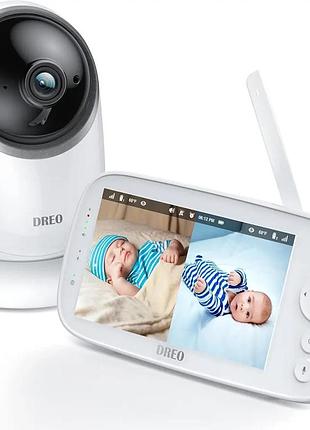 Відеоняня dreo, 5-дюймовий рк-екран dreo baby monitor dr bbm001