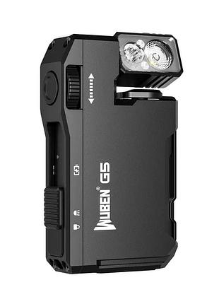 Универсальный карманный edc фонарь wuben g5 rgb black (400лм, 82м, 450маг)