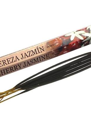 Аромапалочки угольные hem cherry jasmine вишня и жасмин 20 шт