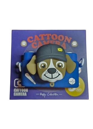 Детский цифровой фотоаппарат smart kids toy dog puppy синий 2 камеры 40mp full hd 1080p