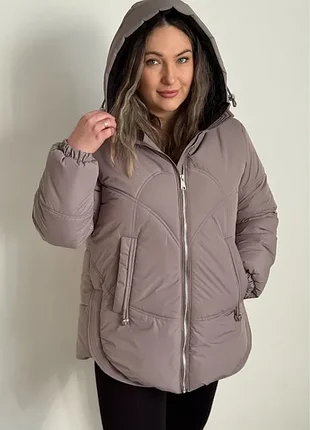 Пудрова зимня куртка eva classic 2