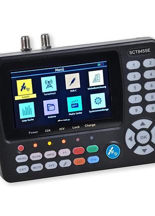 Вимірювальний прилад summit sct 845 se satfinder dvb-s/s2/t/t2/ c 4k 8k 1080p 2160p
