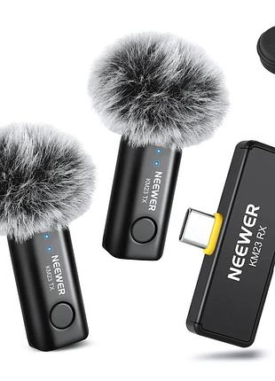 Комплект беспроводных микрофонов neewer km23 для usb c