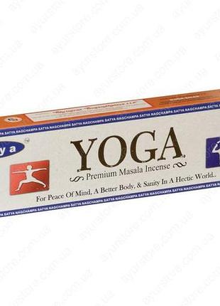 Аромапалочки пыльцевые satya premium yoga йога