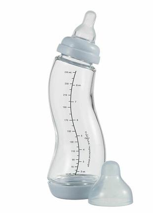 Скляна антиколікова пляшечка difrax s-bottle natural із силіконовою соскою, 250 мл