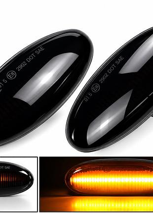 Динамические повторители поворотов nissan qashqai, juke, x-trail, note, leaf, micra, cube (комплект 2-шт)