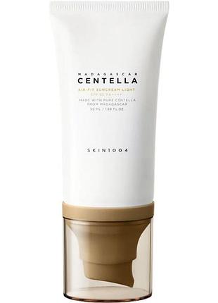 Skin1004 madagascar centella air-fit suncream light spf30 pa++++ 50ml легкий солнцезащитный крем с экстрактом центеллы