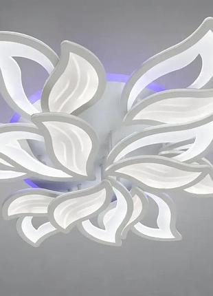 Led-люстра з димером і підсвіткою 9033/6+3wh led 3color dimmer