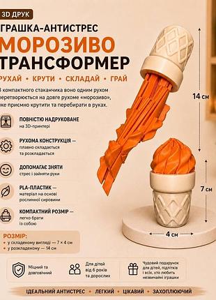 Іграшка-антистрес «морозиво-трансформер»,7х4