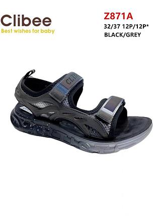 Босоножки clibee black-grey (лето) босоножки для мальчика подростковые размер 27,28,30,33,36