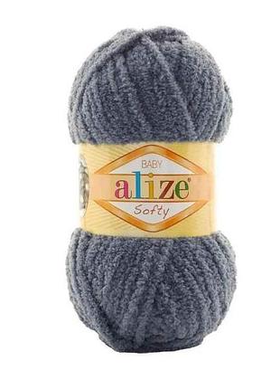 Пряжа softy 87 5шт/уп 100% микрополиэстр 50г 115м тм alize