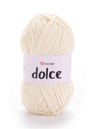 Пряжа dolce молочный 100% микрополиэстр 120м 100г 5шт/уп 783 тм yarnart