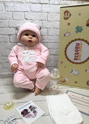 Силіконова колекційна новонароджена лялька реборн немовля анатомічна дівчинка пупс (вінілова лялька)
