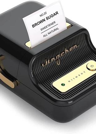 Портативний термопринтер для друку наклейок стікерів niimbot b21s bluetooth 1500mah black