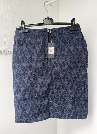Нова спідниця міді laura ashley в рослинний принт (з бірками), розмір s-m (uk 10 / eur 36)