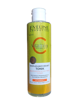 Тоник для лица eveline vitamin c skin specialist увлажняющий, успокаивающий 200 мл 0412