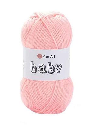 Пряжа baby персиковый 100% акрил 150м 50г 5шт/уп 204 тм yarnart