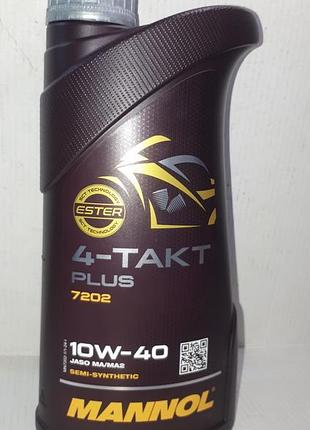Олива моторна mannol 4t plus 10w40 1л