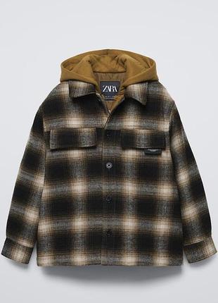 Пальто сорочка стьобане демисезон zara 120 6-7 років